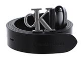 Calvin Klein Round Mono Leather Belt W80 Black