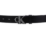 Calvin Klein Round Mono Leather Belt W80 Black