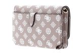 GUESS Noelle Xbody Flap Organizer Rosewood Logo GUESS Noelle Xbody Flap Organizer Rosewood Logo