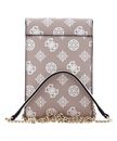 GUESS Noelle Girlfriend Smartphone Bag Rosewood Logo