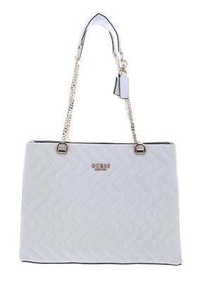 GUESS Eco Mai Girlfriend Tote Bag White