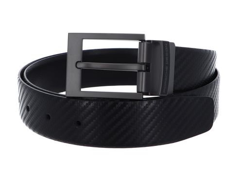 PORSCHE DESIGN Business Belt Buckle 35 Carbon W100 Black - Black - shortenable