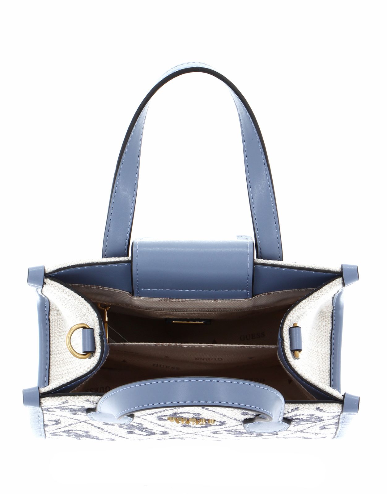 GUESS Silvana Two Compartment Mini Tote Bag Wisteria Logo