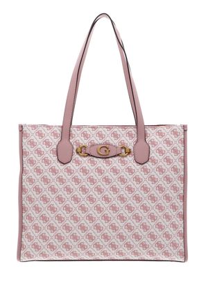 GUESS Izzy Girlfriend Tote Bag Salmon Logo