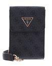 GUESS Noelle Flap Chit Chat Phone Bag Coal Logo