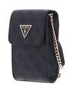 GUESS Noelle Flap Chit Chat Phone Bag Coal Logo