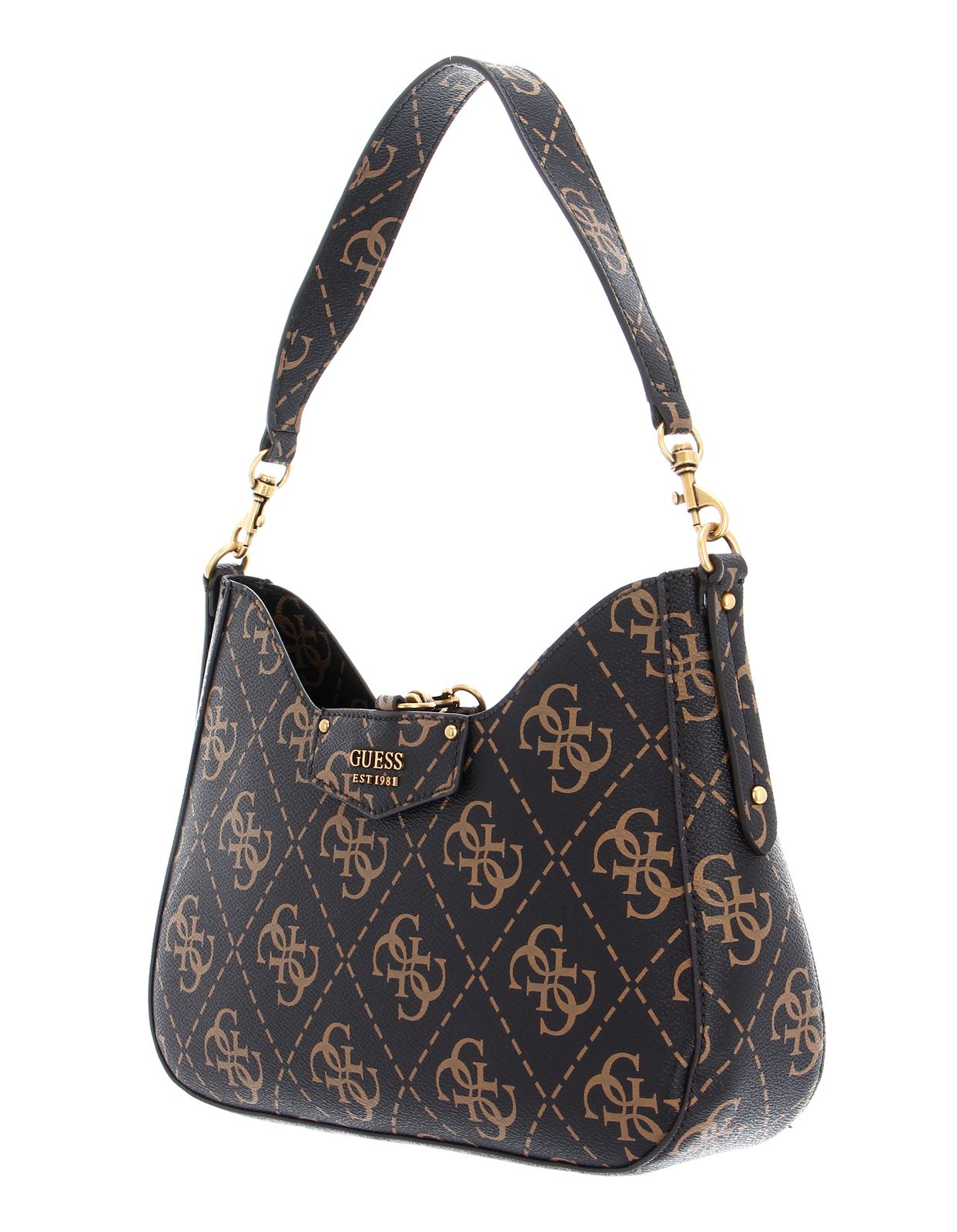 GUESS shoulder bag Eco Brenton Hobo Brown Logo | Buy bags, purses ...