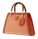 GUESS Stephi Bamboo Satchel Bag Orange Logo GUESS Stephi Bamboo Satchel Bag Orange Logo