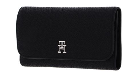 TOMMY HILFIGER TH Emblem Large Flap Wallet Black