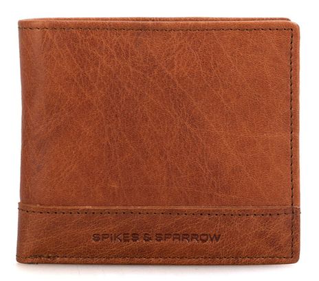 SPIKES & SPARROW Bronco Billfold Wallet RFID Brandy