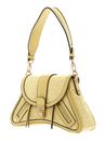 GUESS Belle Vintage Flap Shoulder Bag Lemon Logo GUESS Belle Vintage Flap Shoulder Bag Lemon Logo