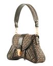 GUESS Belle Vintage Flap Shoulder Bag Brown Logo GUESS Belle Vintage Flap Shoulder Bag Brown Logo