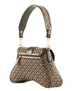 GUESS Belle Vintage Flap Shoulder Bag Brown Logo GUESS Belle Vintage Flap Shoulder Bag Brown Logo