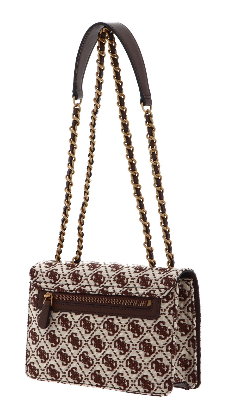 GUESS cross body bag Izzy Convertible Crossbody Flap Brown Logo