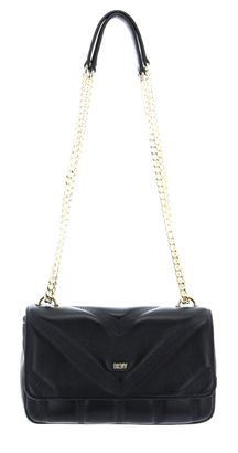 DKNY Becca Flap Shoulder Bag M Blk / Gold