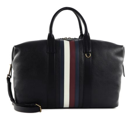 TOMMY HILFIGER TH Premium Leather Leather Duffle Bag Black