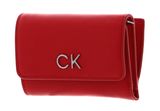 Calvin Klein Re-Lock Trifold Wallet With Strap Aurora Red