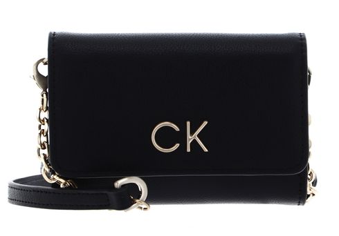 Calvin Klein Re-Lock Trifold Wallet With Strap CK Black