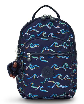 kipling Back To School Print Seoul Backpack S Fun Ocean Prt