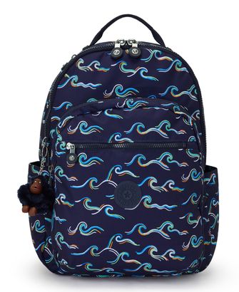 kipling Back To School Print Seoul Large Backpack L Fun Ocean Prt