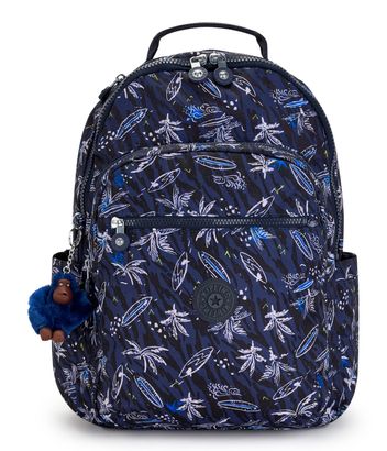 kipling Back To School Print Seoul Large Backpack L Surf Sea Prt