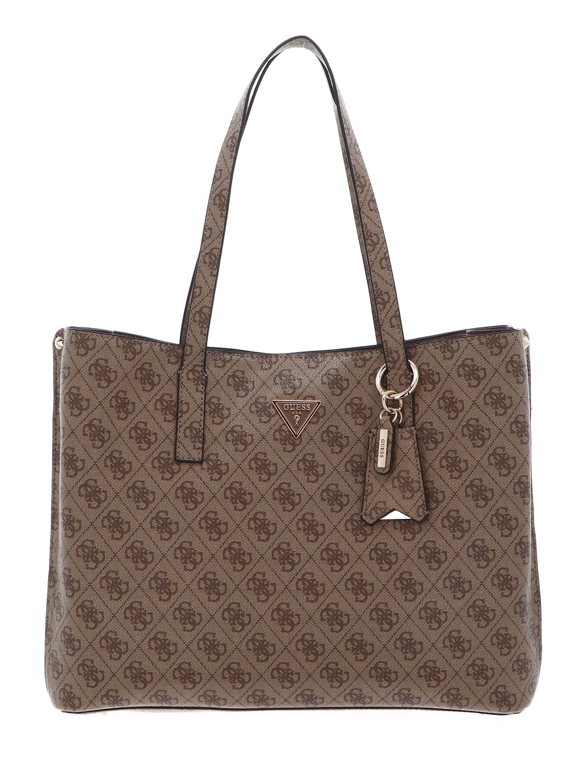 GUESS Shoulder Bag Meridian Girlfriend Tote Latte Logo Buy Bags 