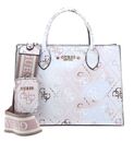 GUESS Rea High Society Satchel Bag White Ombre Logo GUESS Rea High Society Satchel Bag White Ombre Logo
