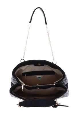 GUESS Eco Mai Girlfriend Tote Bag - Black Recycled Polyurethane Shoulder Bag With Charms & Dust Bag - View #7