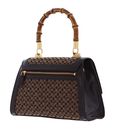 GUESS Stephi Girlfriend Bamboo Flap Satchel Bag Brown Logo GUESS Stephi Girlfriend Bamboo Flap Satchel Bag Brown Logo