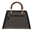 GUESS Stephi Bamboo Satchel Bag Black Logo
