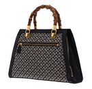 GUESS Stephi Bamboo Satchel Bag Black Logo