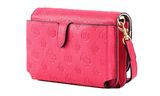 GUESS Geva Three Compartment Organizer Bag Magenta Logo