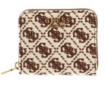 GUESS Izzy Small Zip Around Wallet Brown Logo
