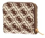 GUESS Izzy Small Zip Around Wallet Brown Logo