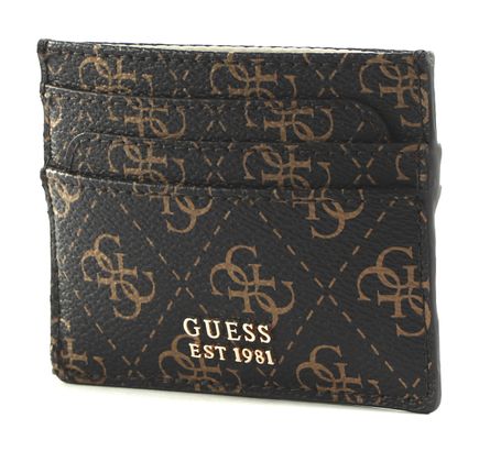 GUESS Laurel Card Holder Brown Logo