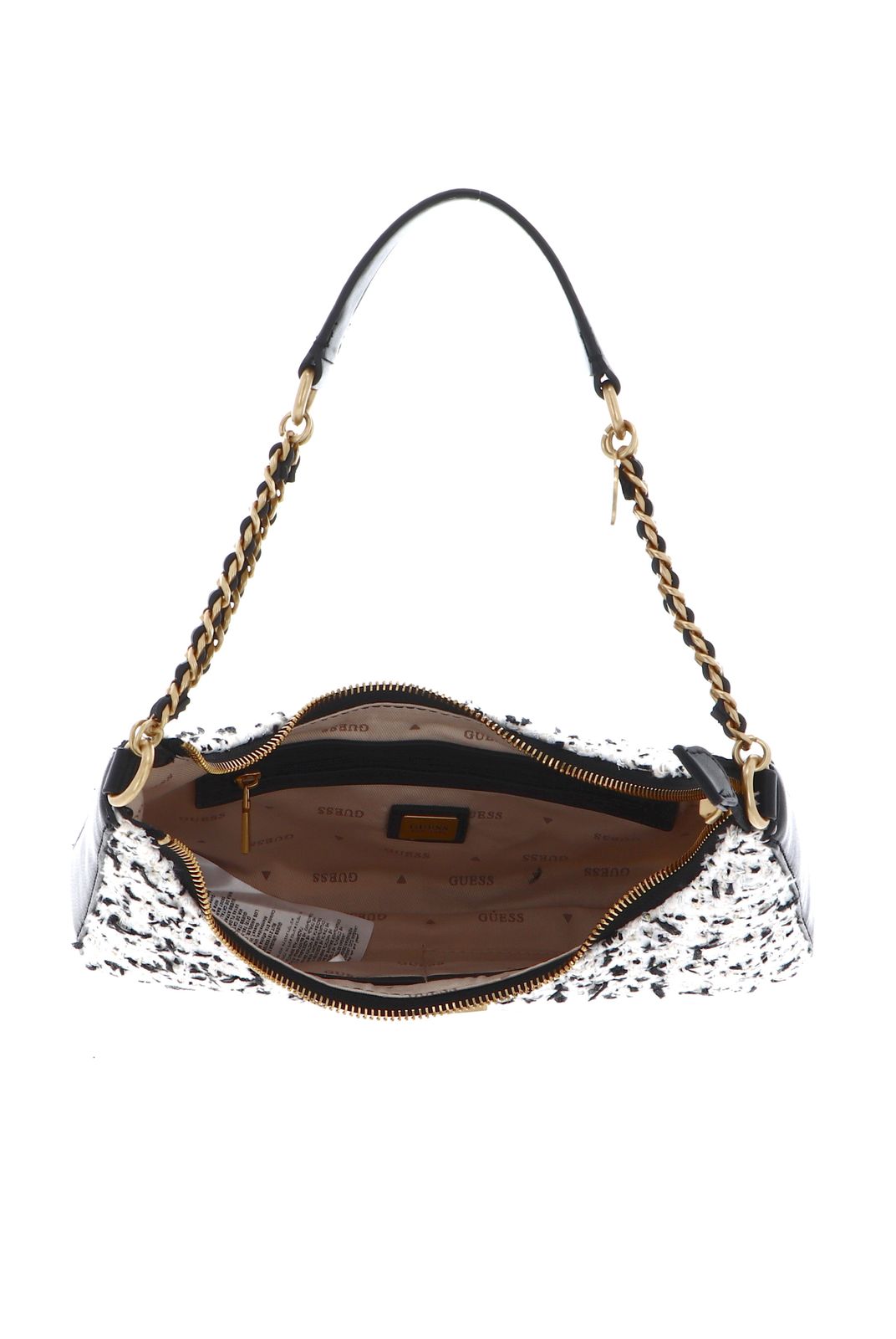 GUESS shoulder bag Giully Top Zip Shoulder Bag Cream Multi Buy bags