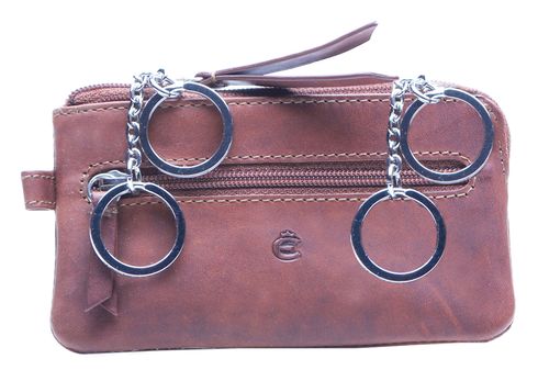 Esquire Dallas Key Case Double Brown