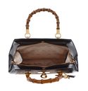 GUESS Stephi Bamboo Satchel Bag Brown Logo