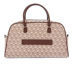 GUESS Wilder Travel Weekender Duffel Bag Taupe Logo GUESS Wilder Travel Weekender Duffel Bag Taupe Logo