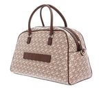 GUESS Wilder Travel Weekender Duffel Bag Taupe Logo GUESS Wilder Travel Weekender Duffel Bag Taupe Logo