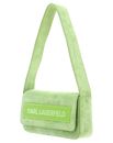 KARL LAGERFELD K / Essential K fLAP Shoulder Bag Sued Pear Green