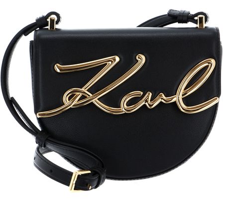 KARL LAGERFELD K / Signature Saddle Bag S Black / Gold