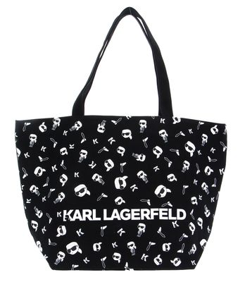 KARL LAGERFELD K / Ikonik 2.0 Aop Canvas Shopper Black