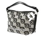 KARL LAGERFELD K / Ikonik 2.0 Seasonal Shoulder Bag Canvas Black / Gray KARL LAGERFELD K / Ikonik 2.0 Seasonal Shoulder Bag Canvas Black / Gray