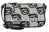 KARL LAGERFELD K / Ikonik 2.0 Seasonal Pouch Canvas Black / Gray KARL LAGERFELD K / Ikonik 2.0 Seasonal Pouch Canvas Black / Gray