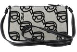 KARL LAGERFELD K / Ikonik 2.0 Seasonal Pouch Canvas Black / Gray KARL LAGERFELD K / Ikonik 2.0 Seasonal Pouch Canvas Black / Gray