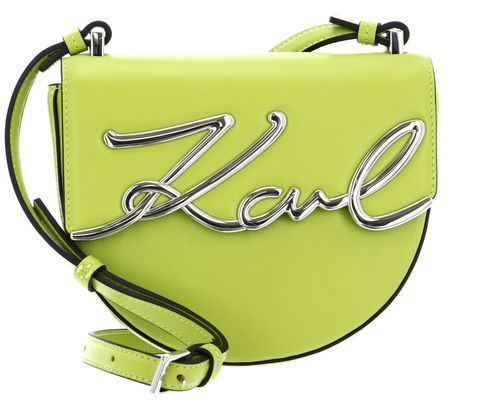 KARL LAGERFELD K / Signature Saddle Bag S Pear Green