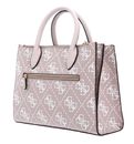 GUESS Rea High Society Satchel Bag Rosewood Logo