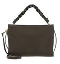 COCCINELLE Boheme Grana Double Crossbody Double Grainy Leather Coffee / Pul.Pink