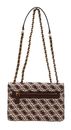 GUESS Izzy Convertible Crossbody Flap Brown Logo
